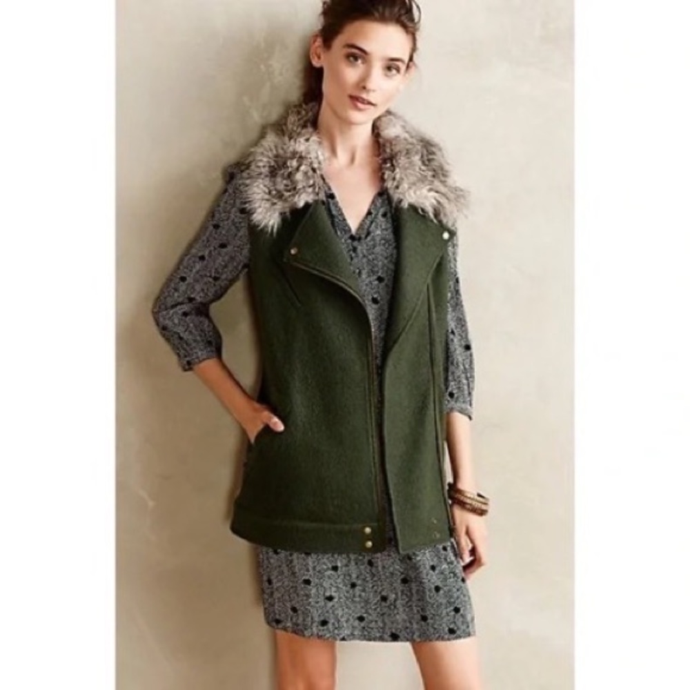 Anthropologie Elevenses Salt Creek Crochet Back Vest